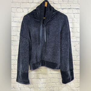 prAna Chaveney Navy Chenille Soft Cozy Comfy Yoga Activewear Sporty Sweater L